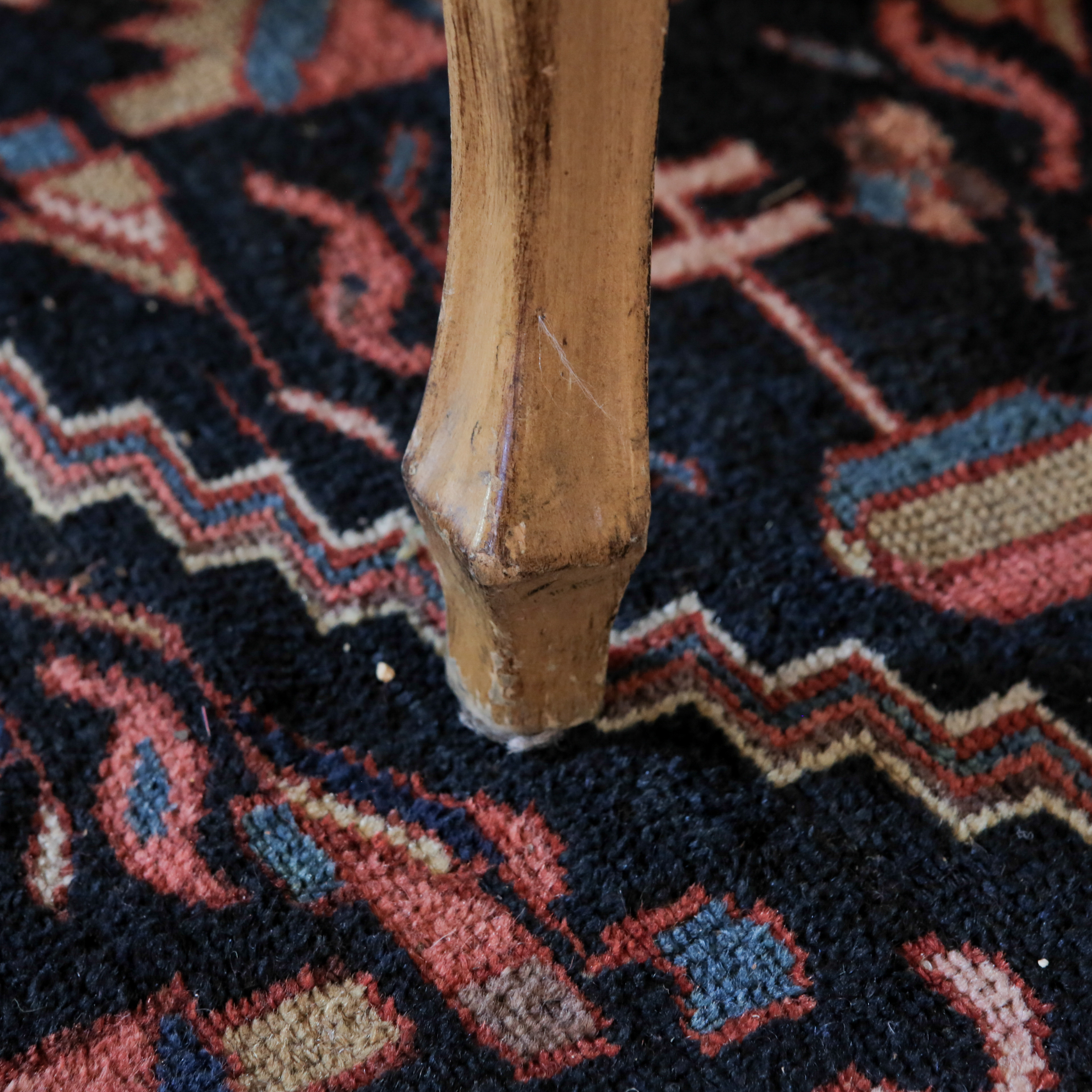 Provincial Louis XV Style Upholstered Footstool