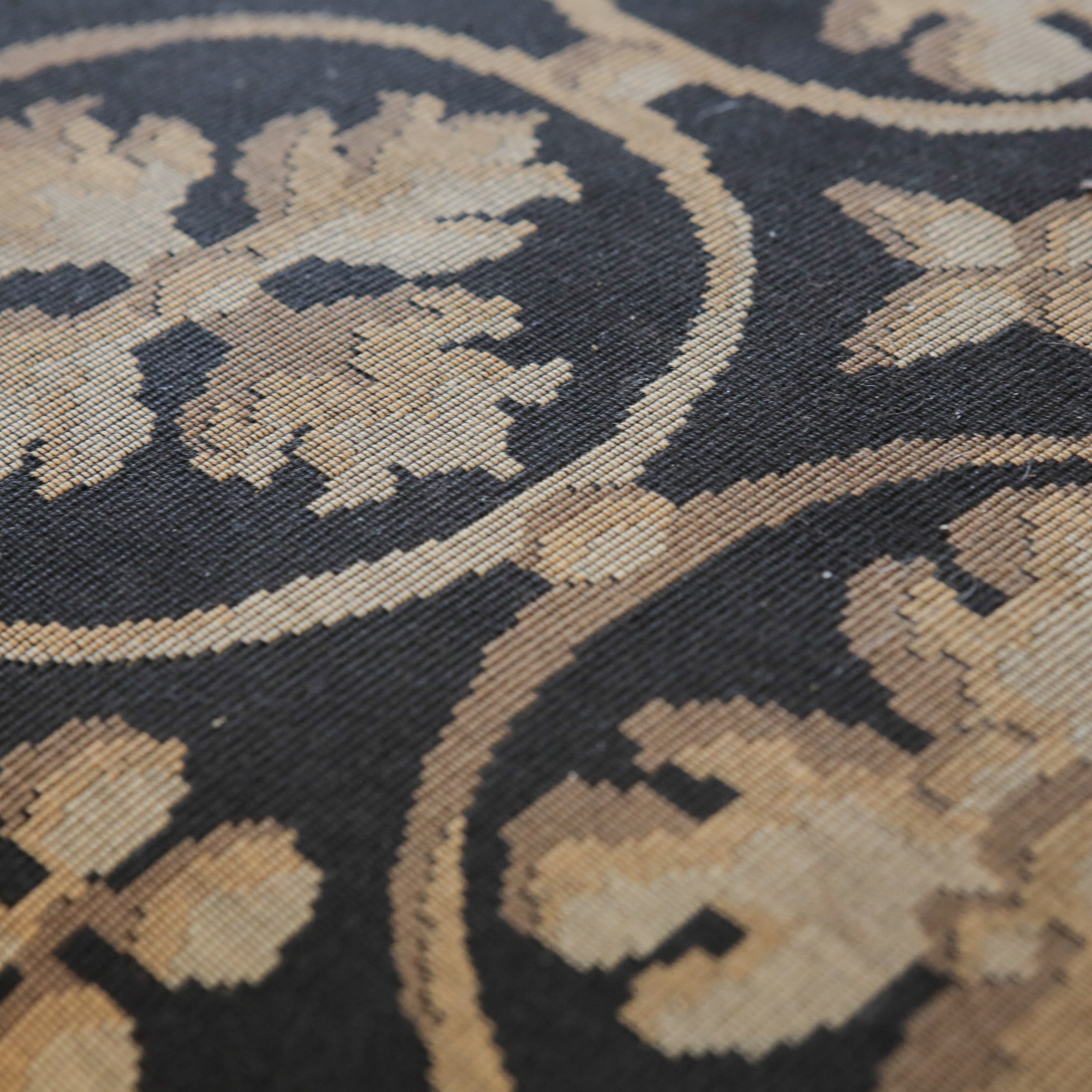 Provincial Louis XV Style Upholstered Footstool