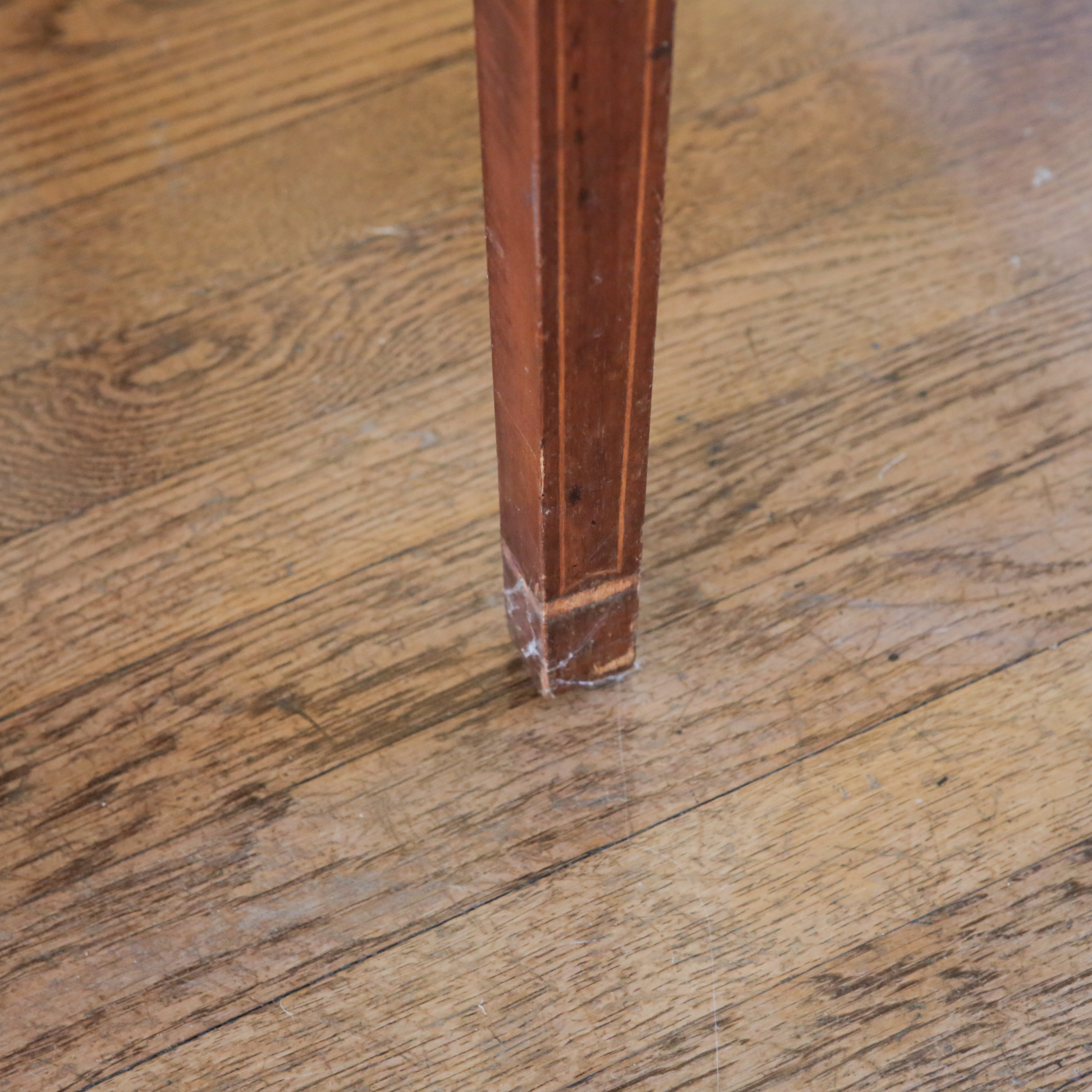 Vintage Hepplewhite Style Flip-Top Dining Table with Inlay