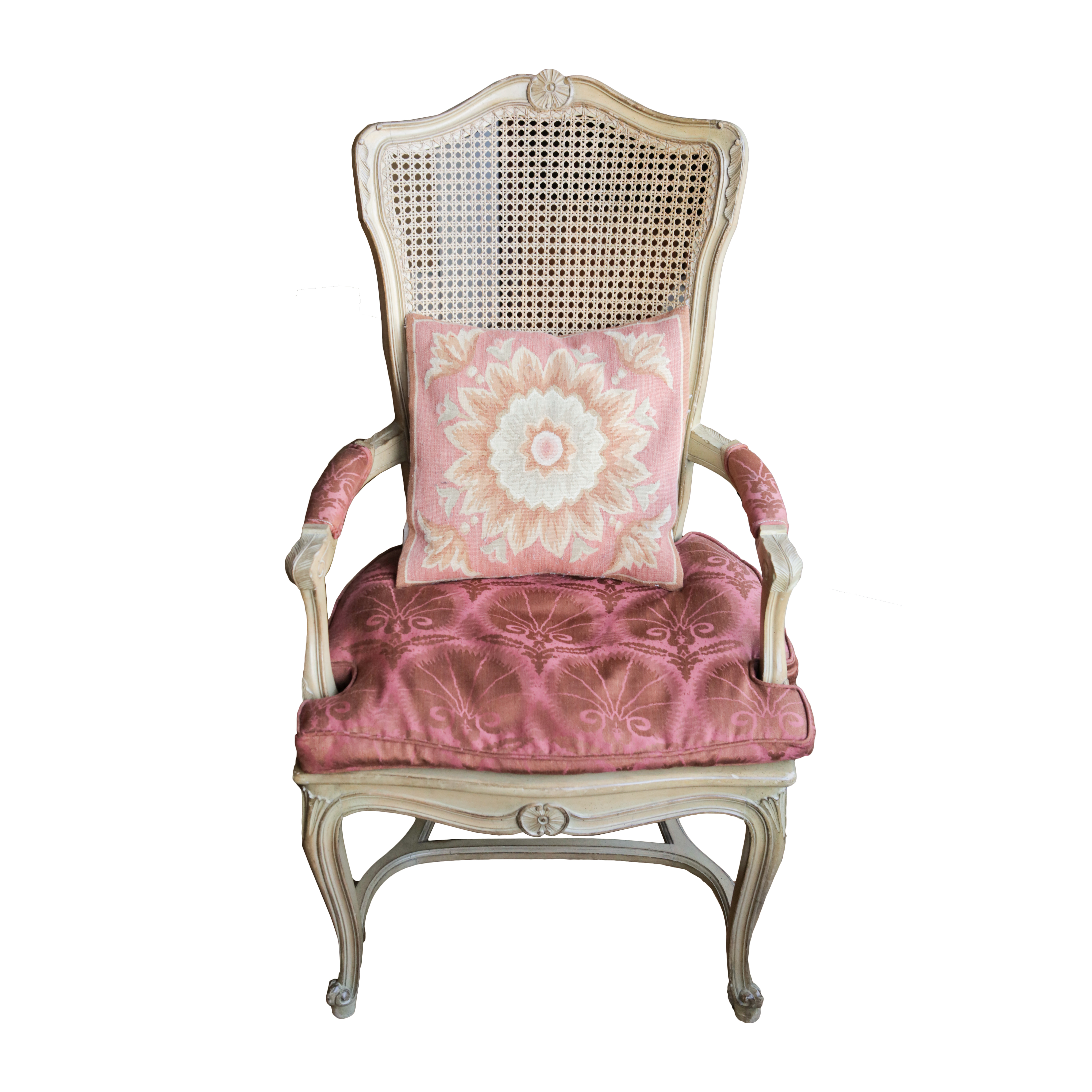 Louis XV Style Caned Armchair