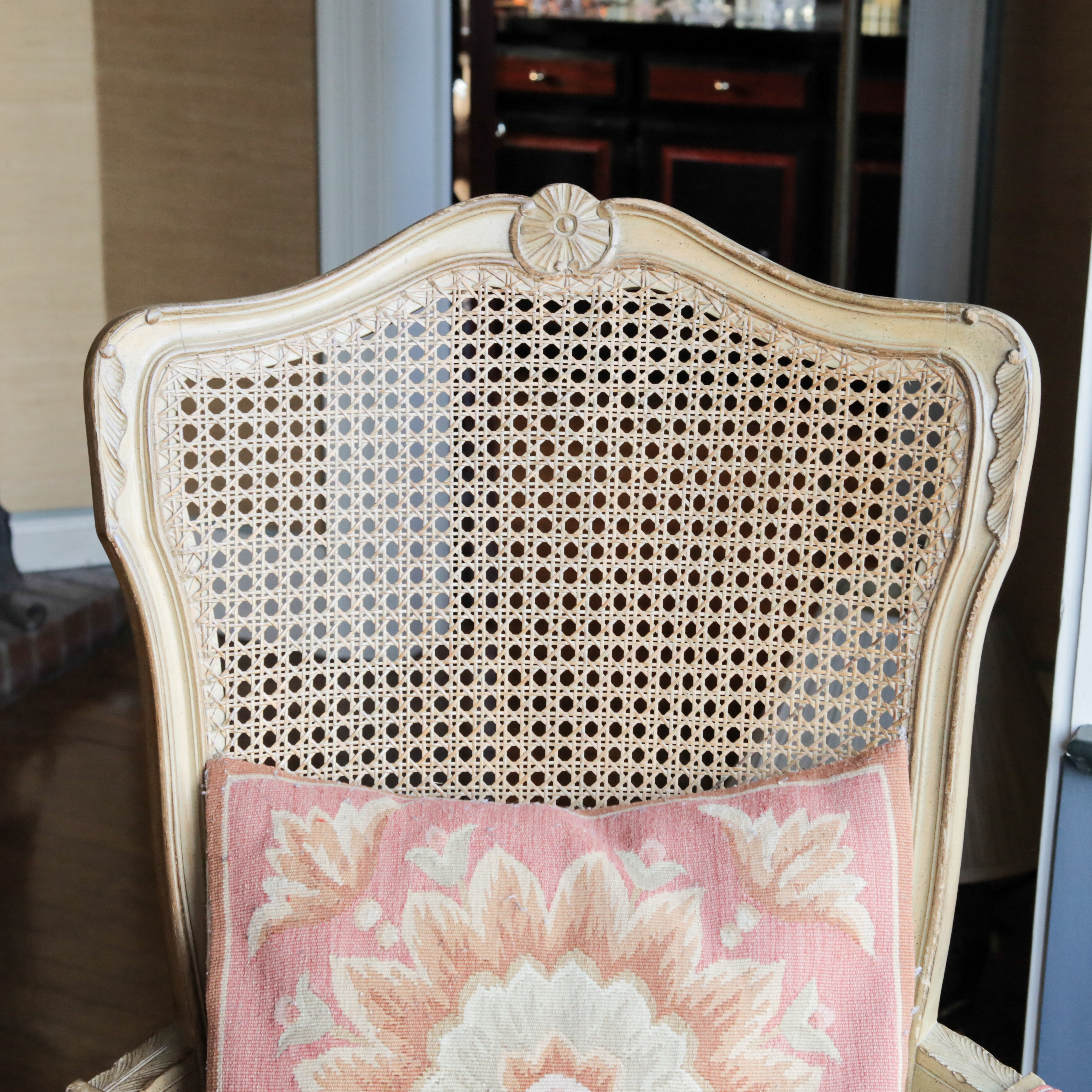 Louis XV Style Caned Armchair