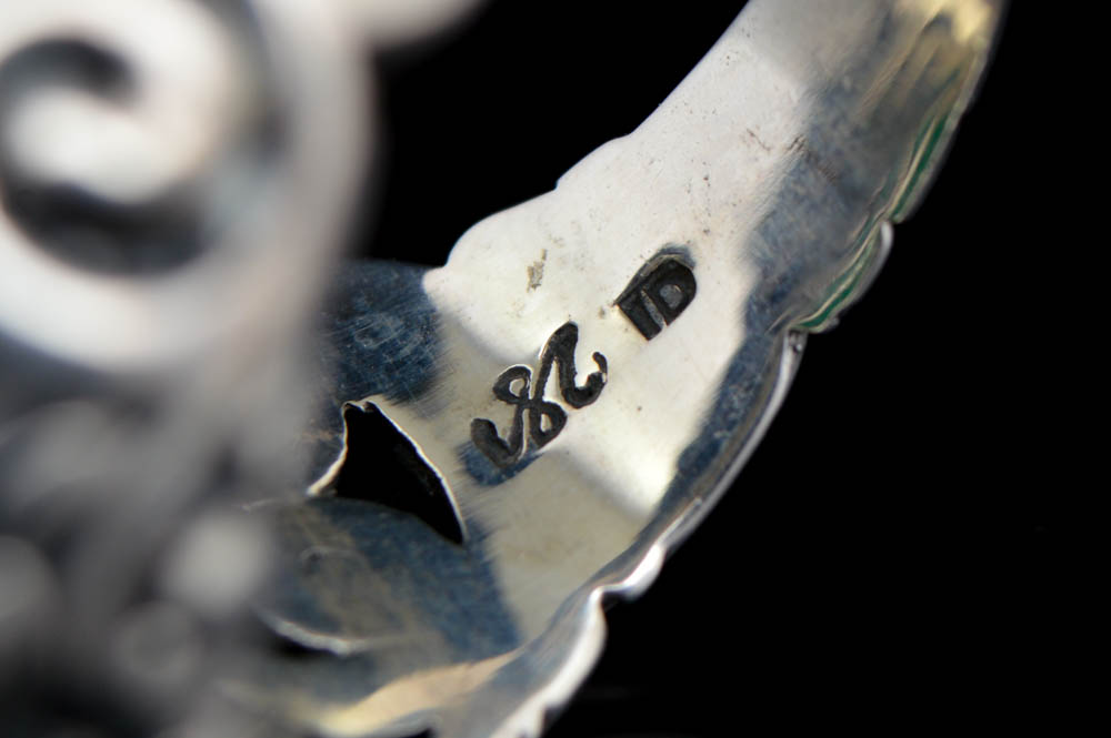 Robert Manse Sterling Silver, 18K Gold and Green Chalcedony Ring