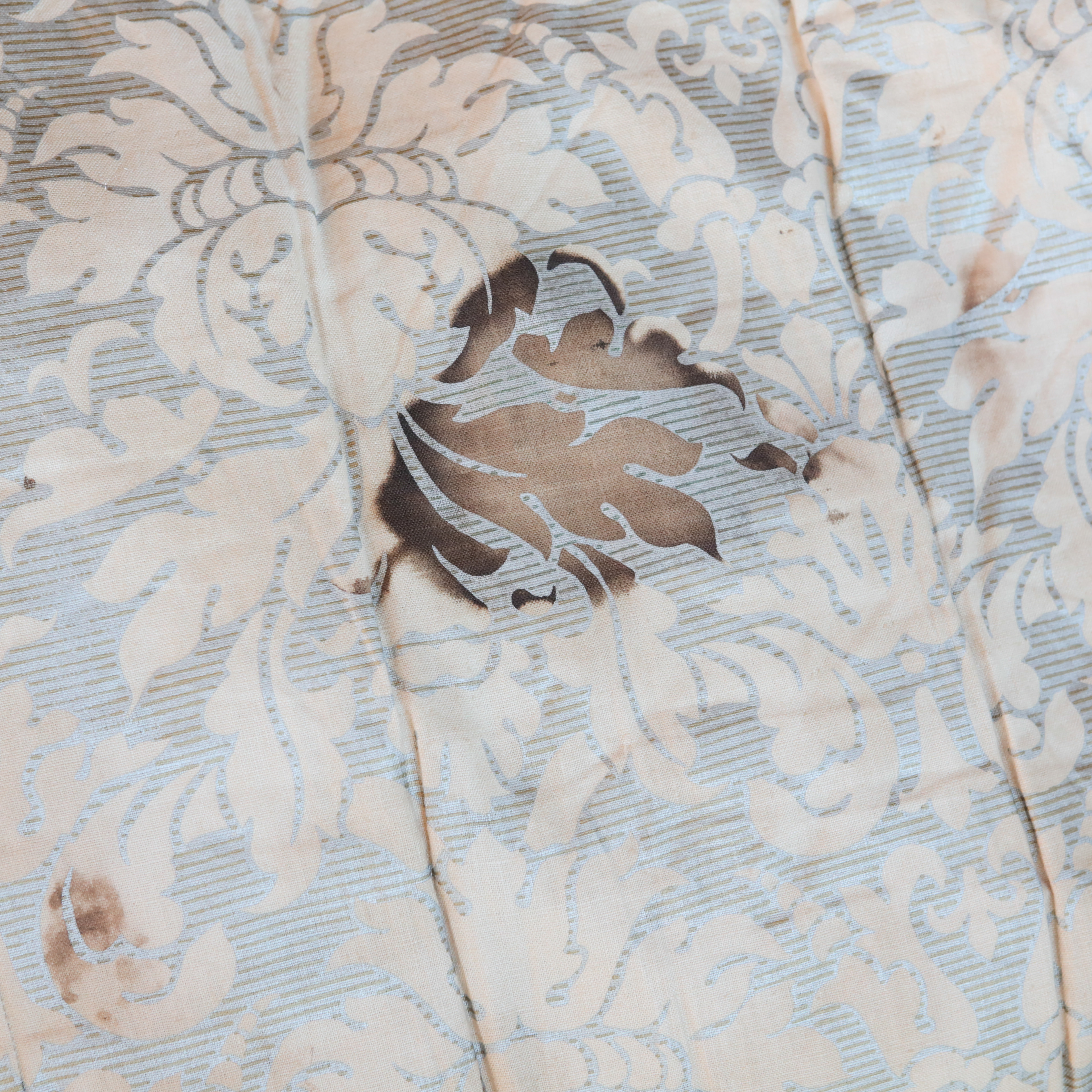 Louis XVI Style Damask-Upholstered Sofa