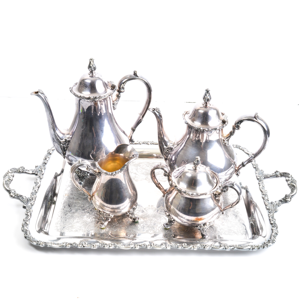 Wilcox International Silver Company Silver Plate Tea Service
