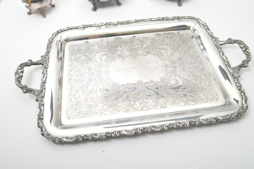 Wilcox International Silver Company Silver Plate Tea Service