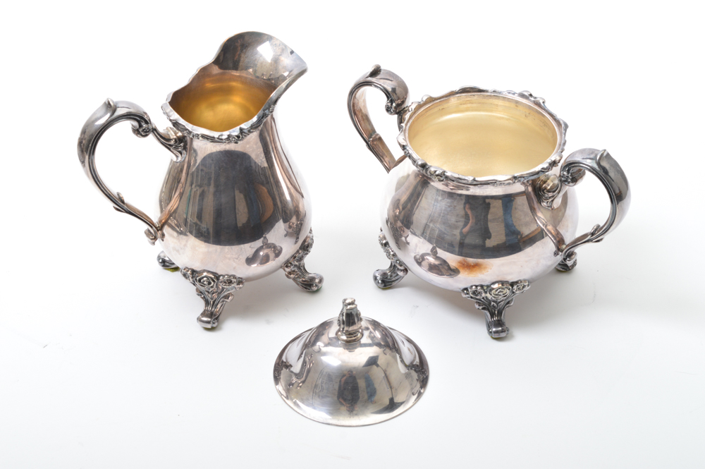 Wilcox International Silver Company Silver Plate Tea Service