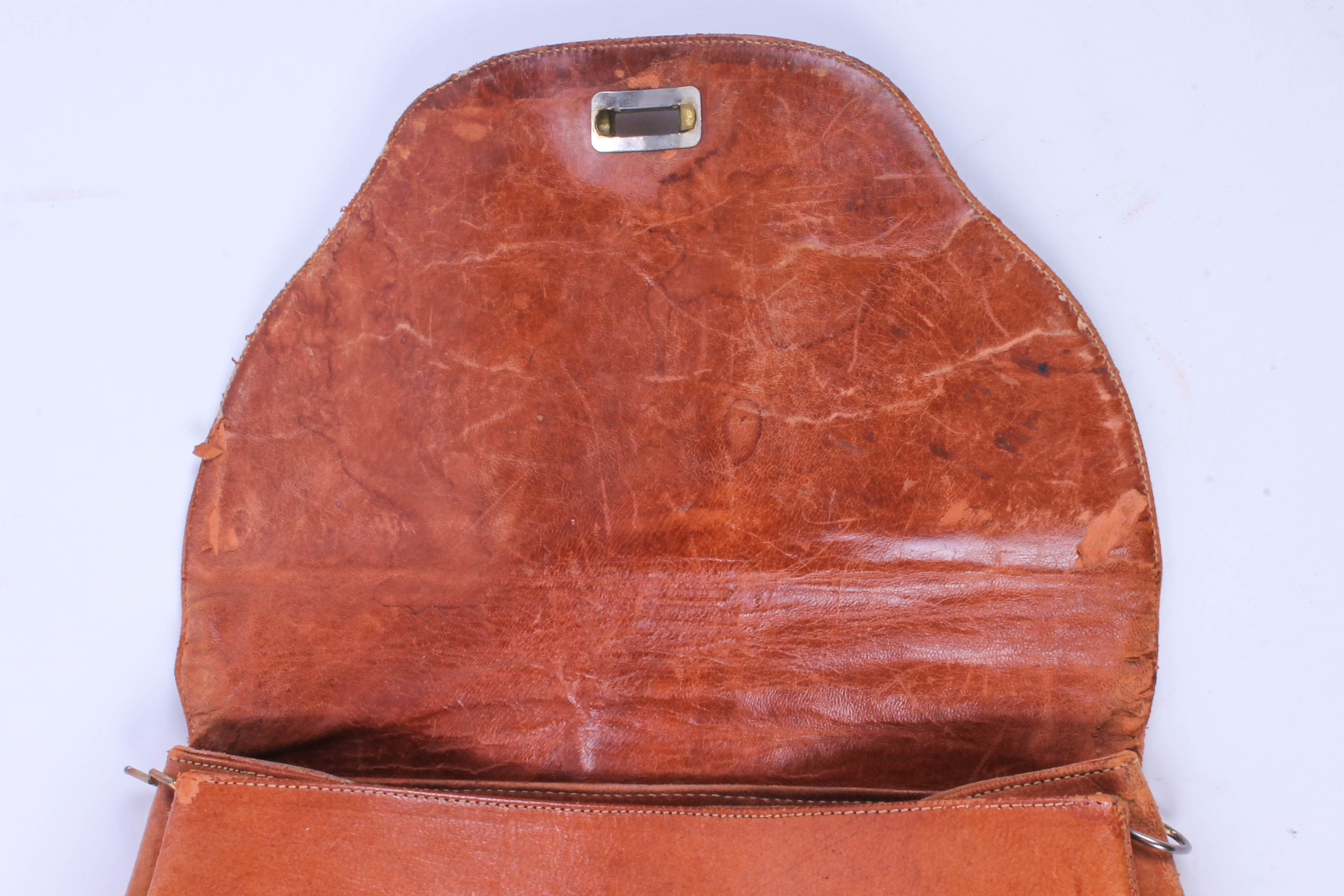 Five Vintage Hand-Tooled Leather Handbags