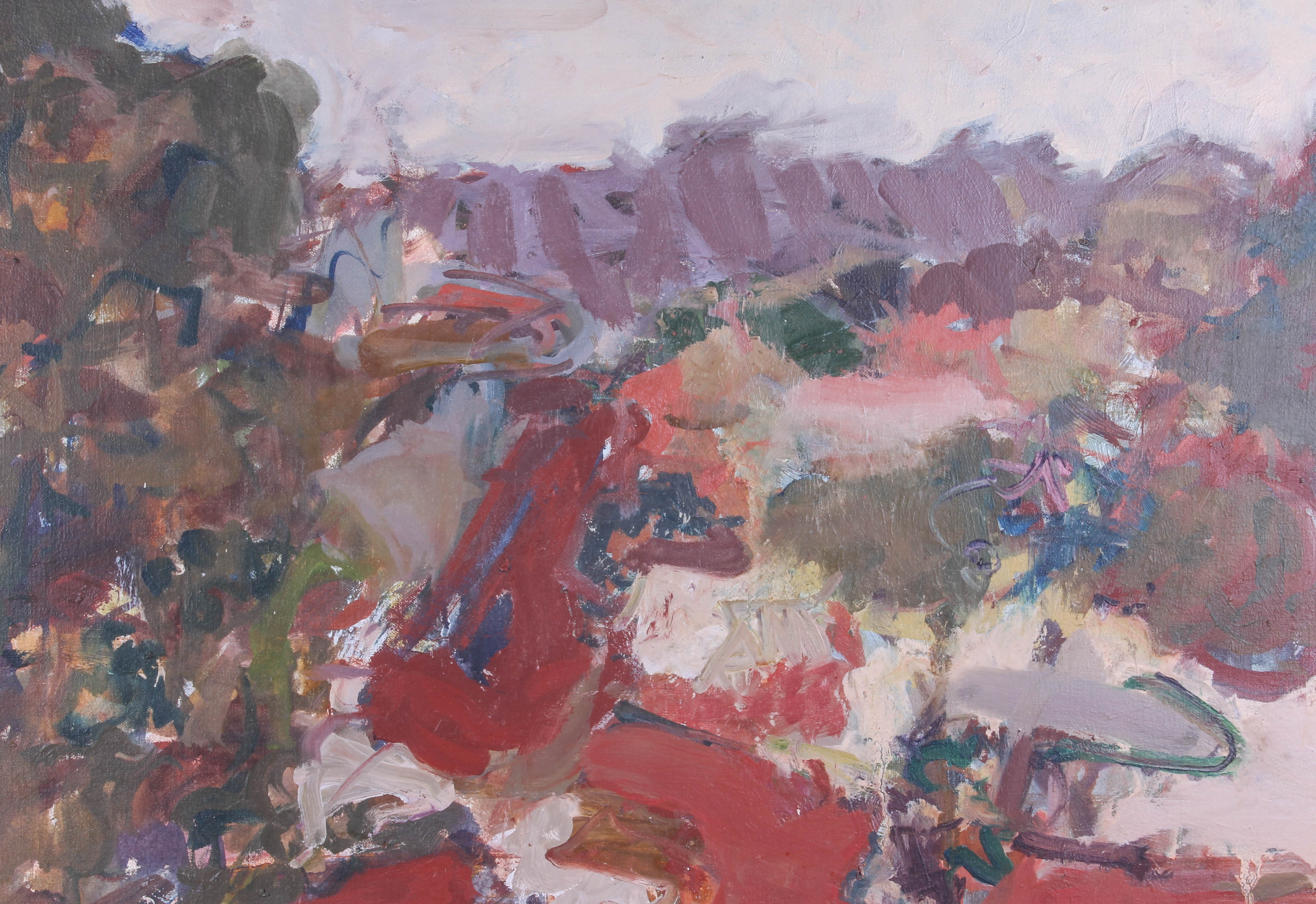 Original Abstract Landscape Oil Painting on Canvas