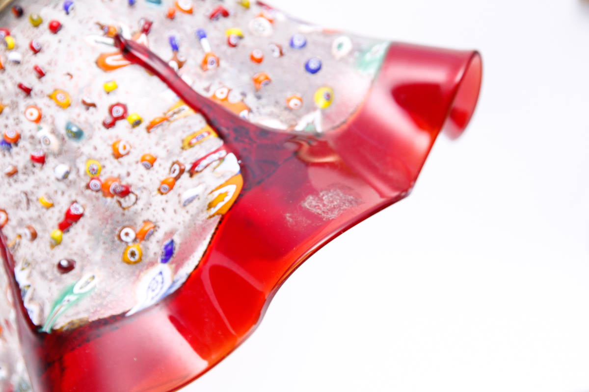 Vintage Desk Lamp with Glass Shade