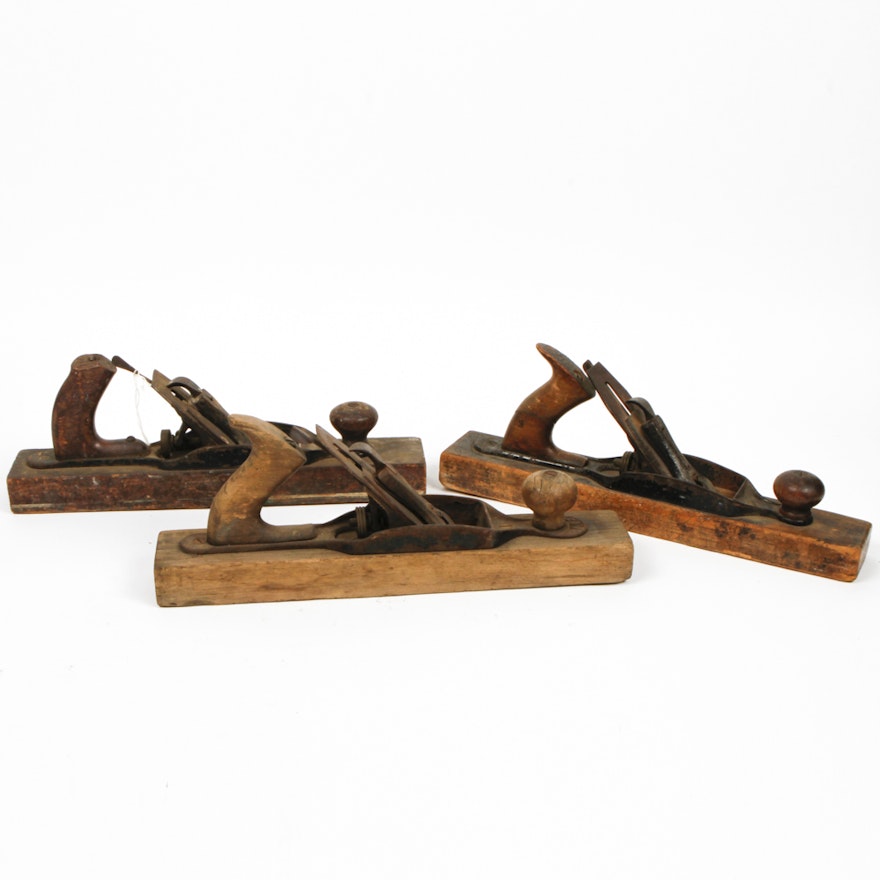 Collection of Antique Wood Planers
