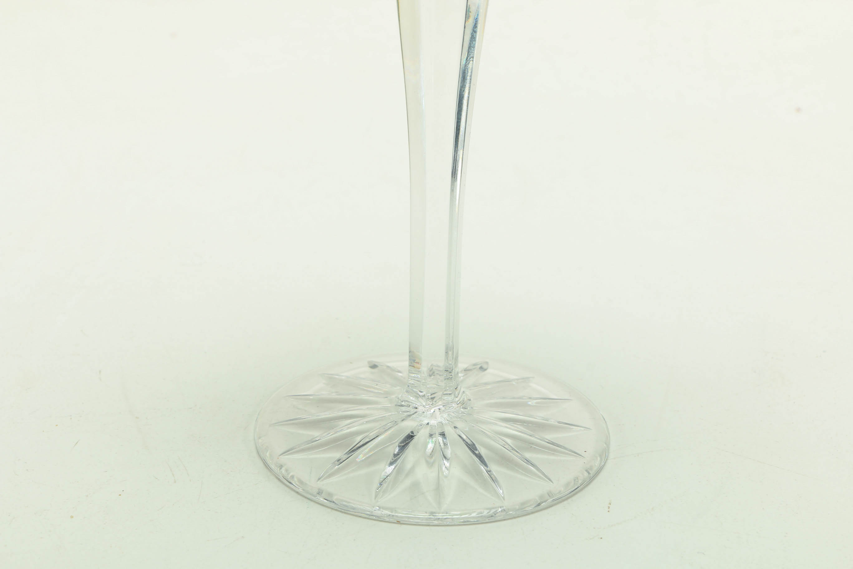 Emerald Cut to Clear Green Crystal Stemware