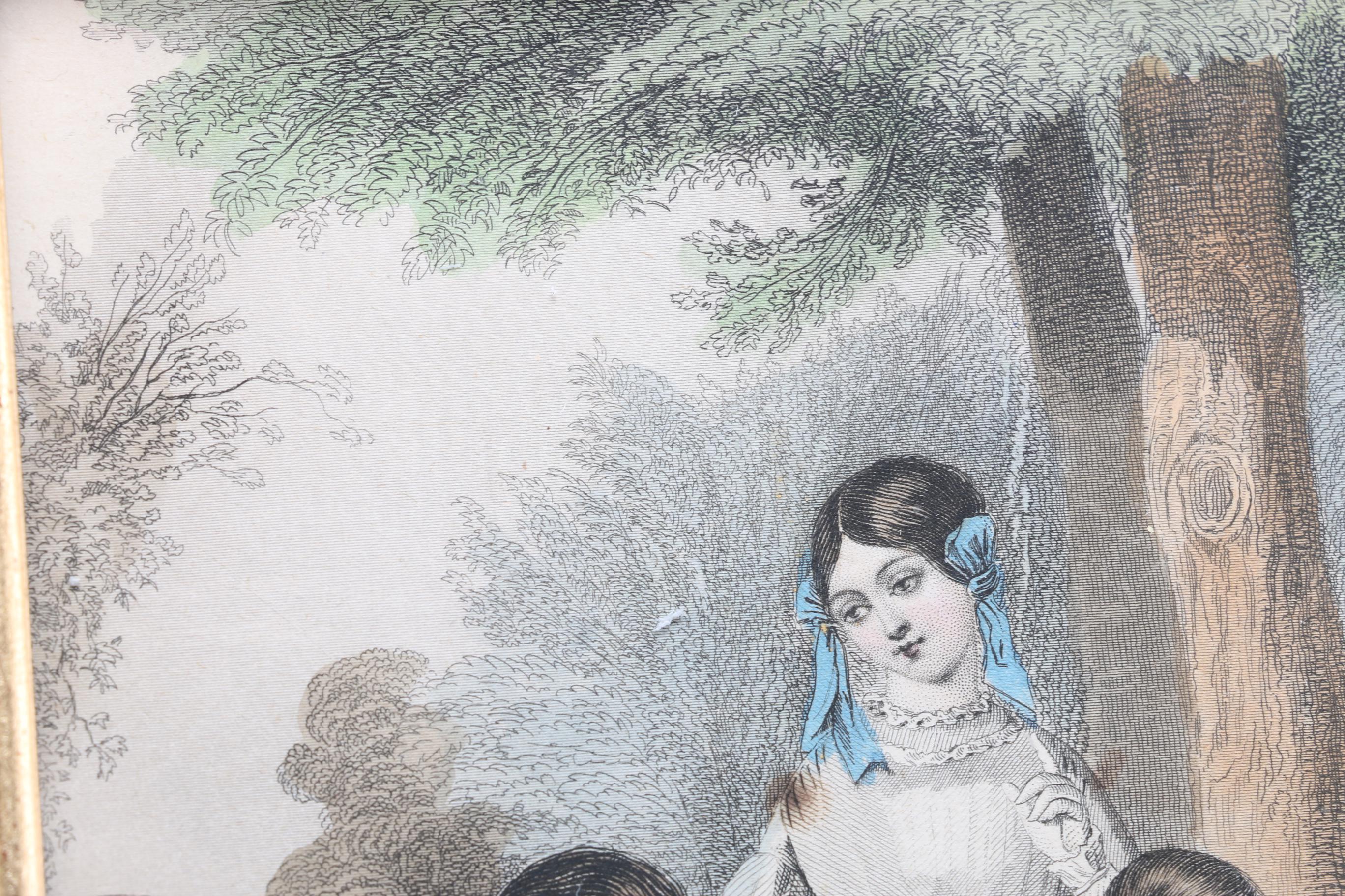 Framed Lithograph of Children's Fashions