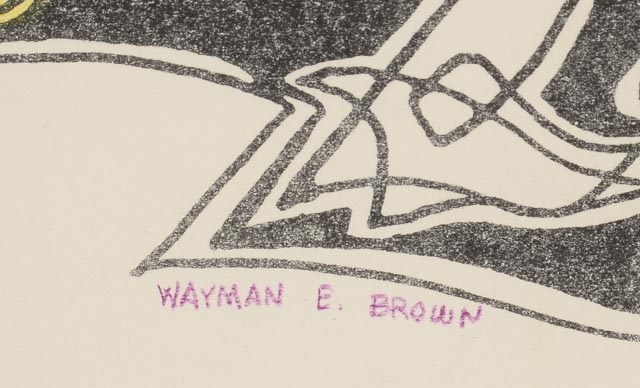 Wayman E. Brown Original Hand-Pulled Lithograph