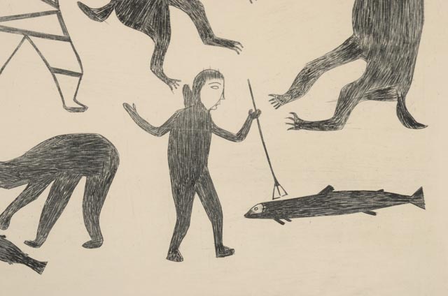 Timothy Ottochie Signed Limited Edition Cape Dorset Stonecut Print