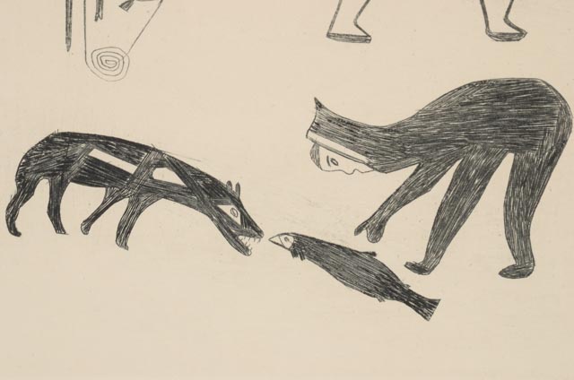 Timothy Ottochie Signed Limited Edition Cape Dorset Stonecut Print