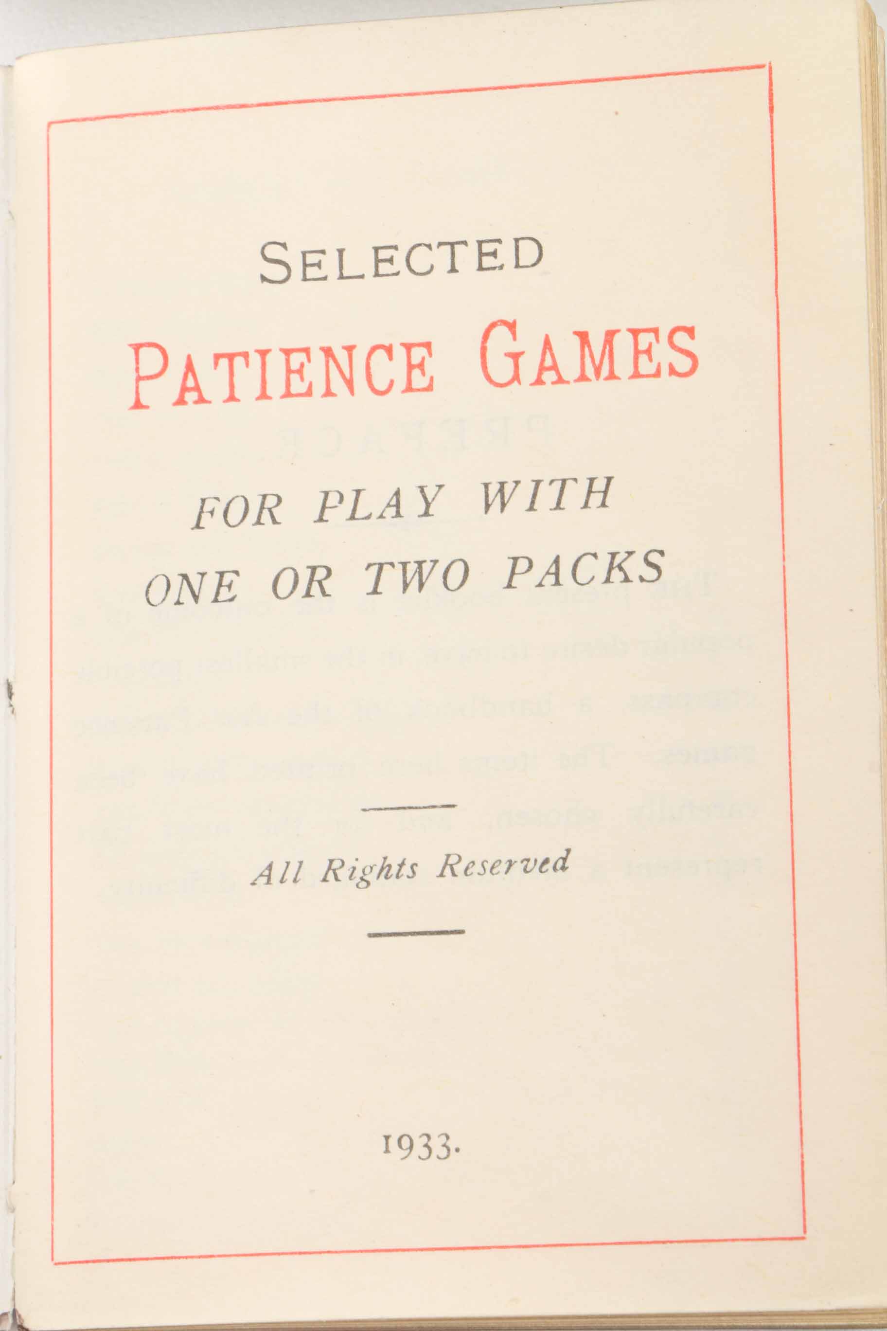 1930s Games Including Early Versions of Chinese Checkers