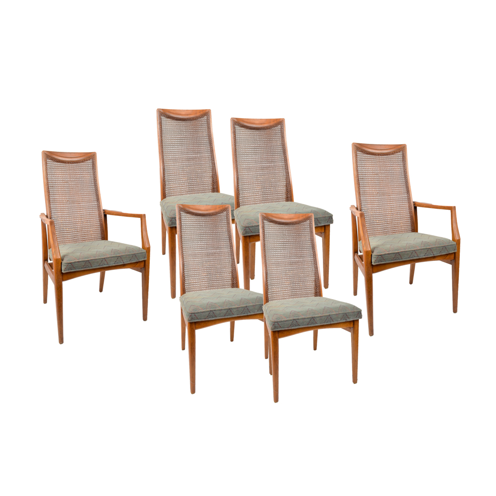 Mid Century Cane Back Dining Chairs