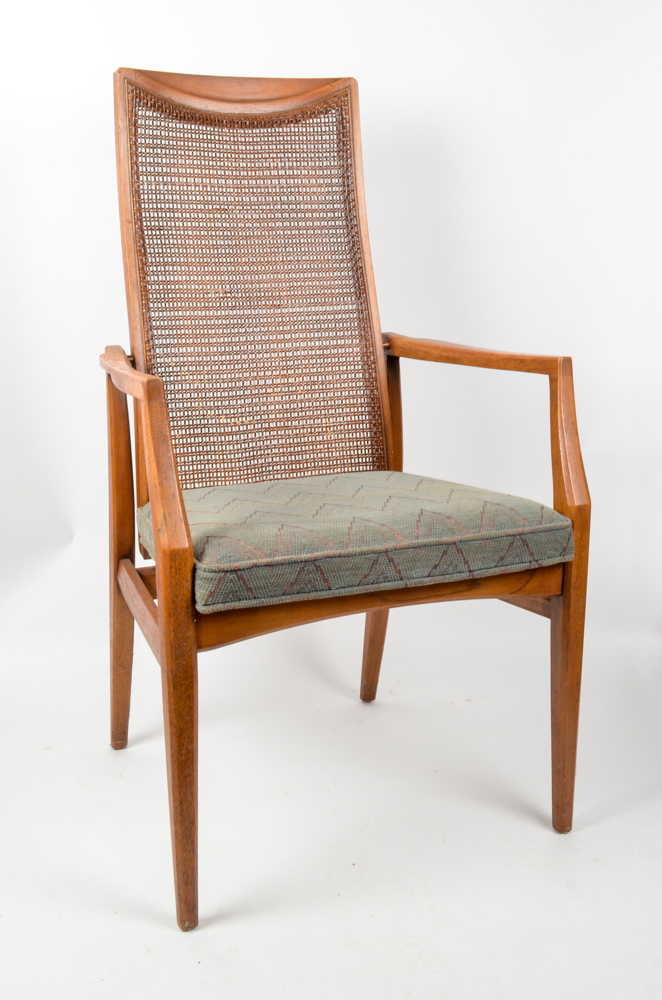 Mid Century Cane Back Dining Chairs