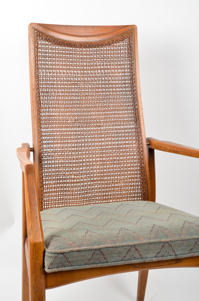 Mid Century Cane Back Dining Chairs
