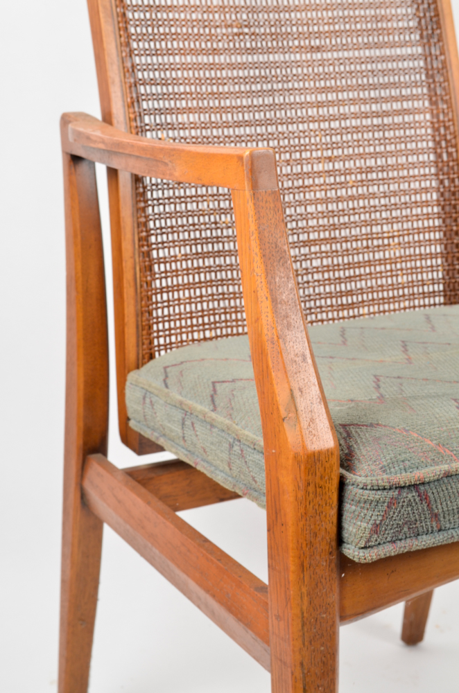 Mid Century Cane Back Dining Chairs