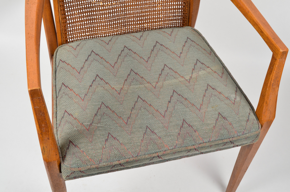 Mid Century Cane Back Dining Chairs