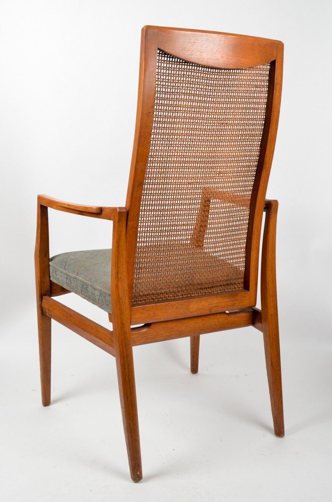 Mid Century Cane Back Dining Chairs