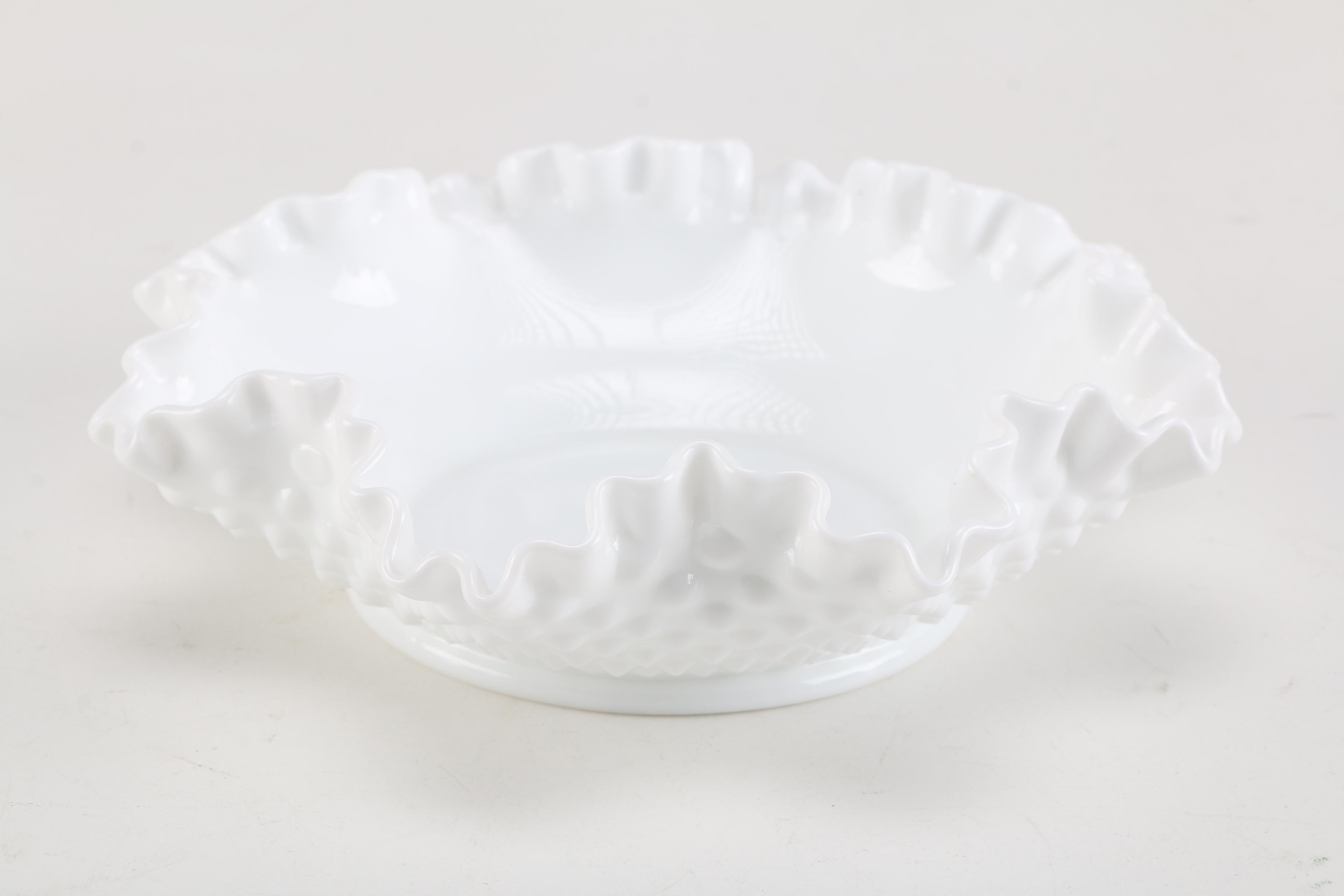 White Milk Glass Tableware and Decor