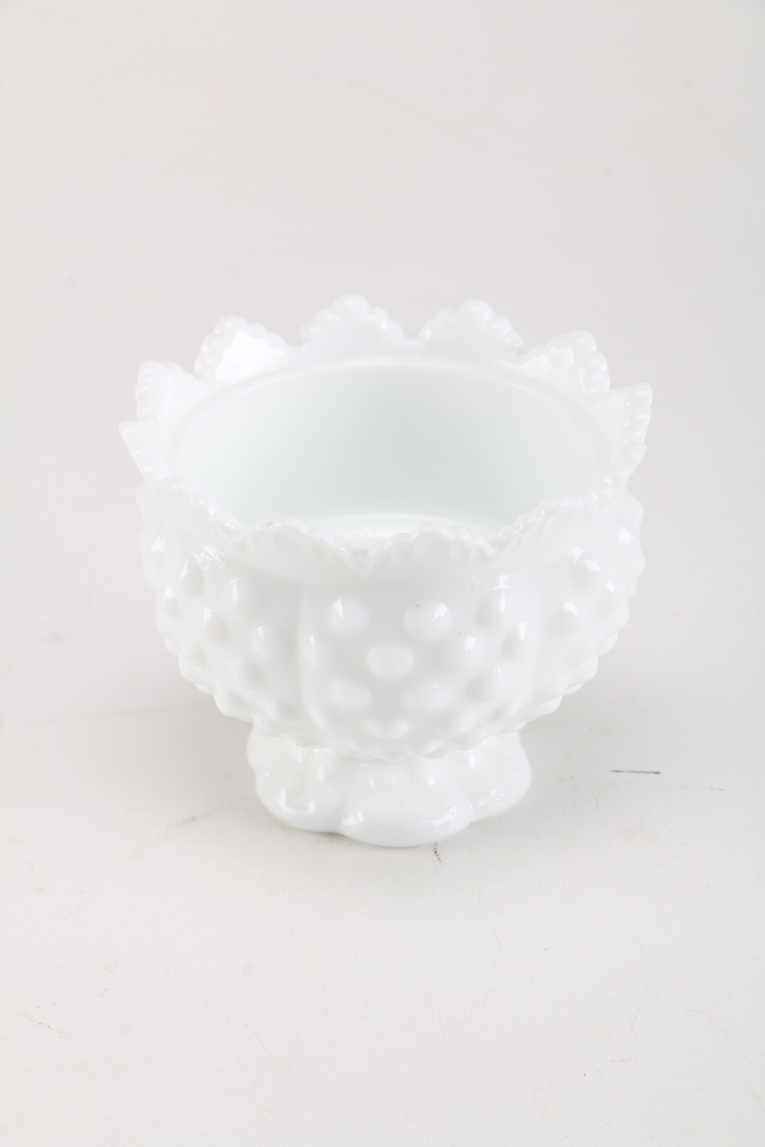White Milk Glass Tableware and Decor