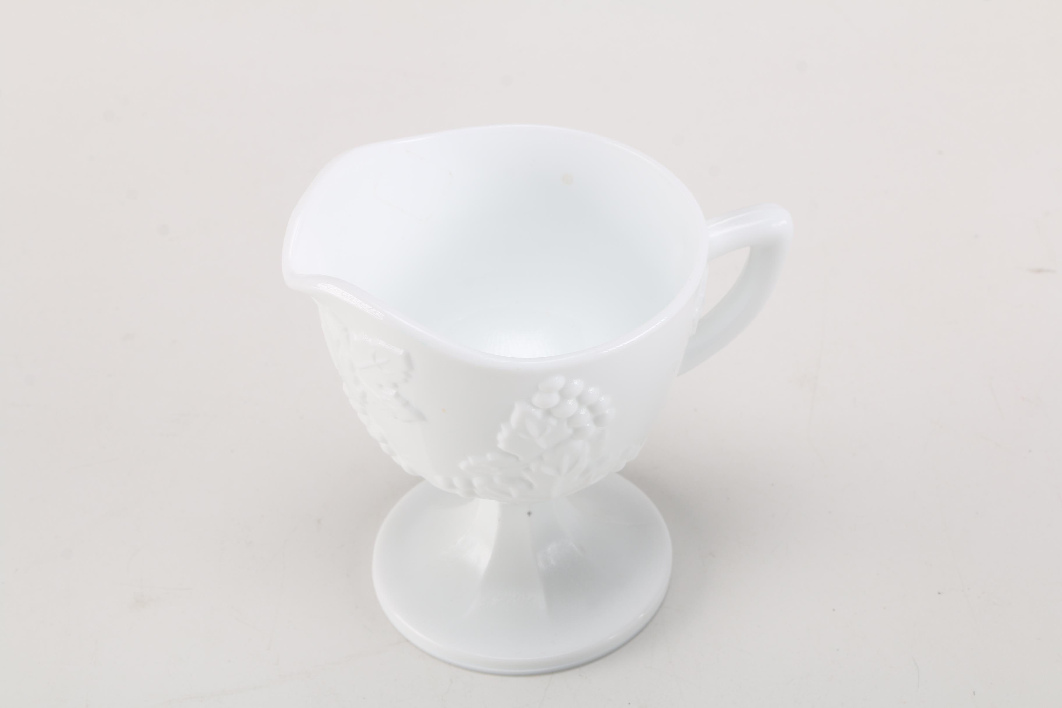 White Milk Glass Tableware and Decor