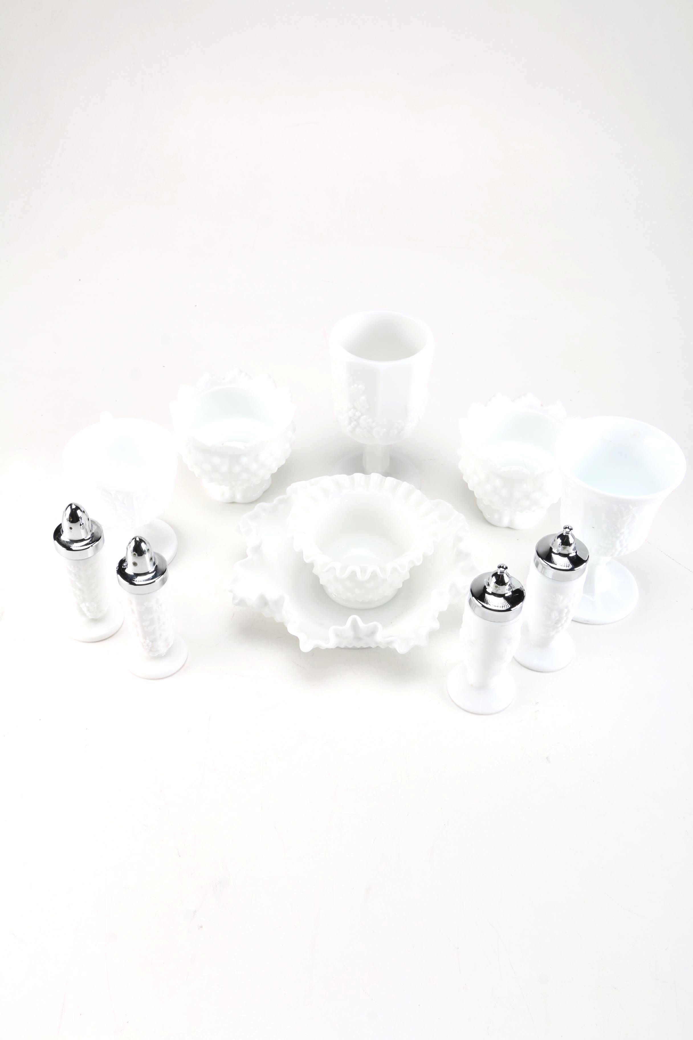 White Milk Glass Tableware and Decor