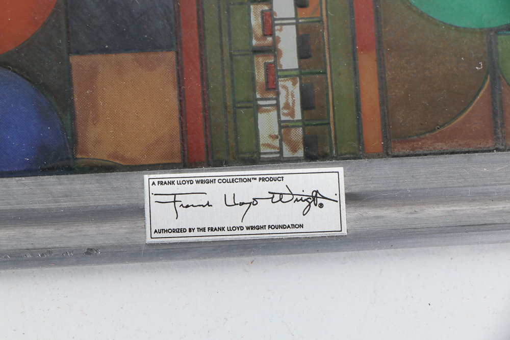 Frank Lloyd Wright Reproduction Glass Panel