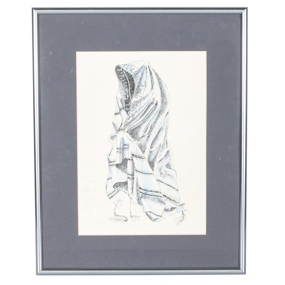 Ted Kliman Signed Limited Edition Lithograph "They Shall Not Be Forgotten"