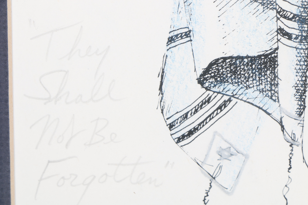 Ted Kliman Signed Limited Edition Lithograph "They Shall Not Be Forgotten"