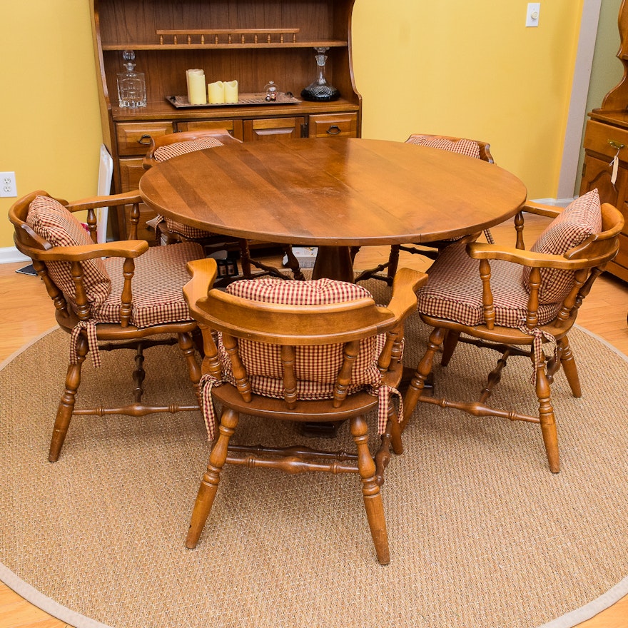 Oak Captains Chairs and Table