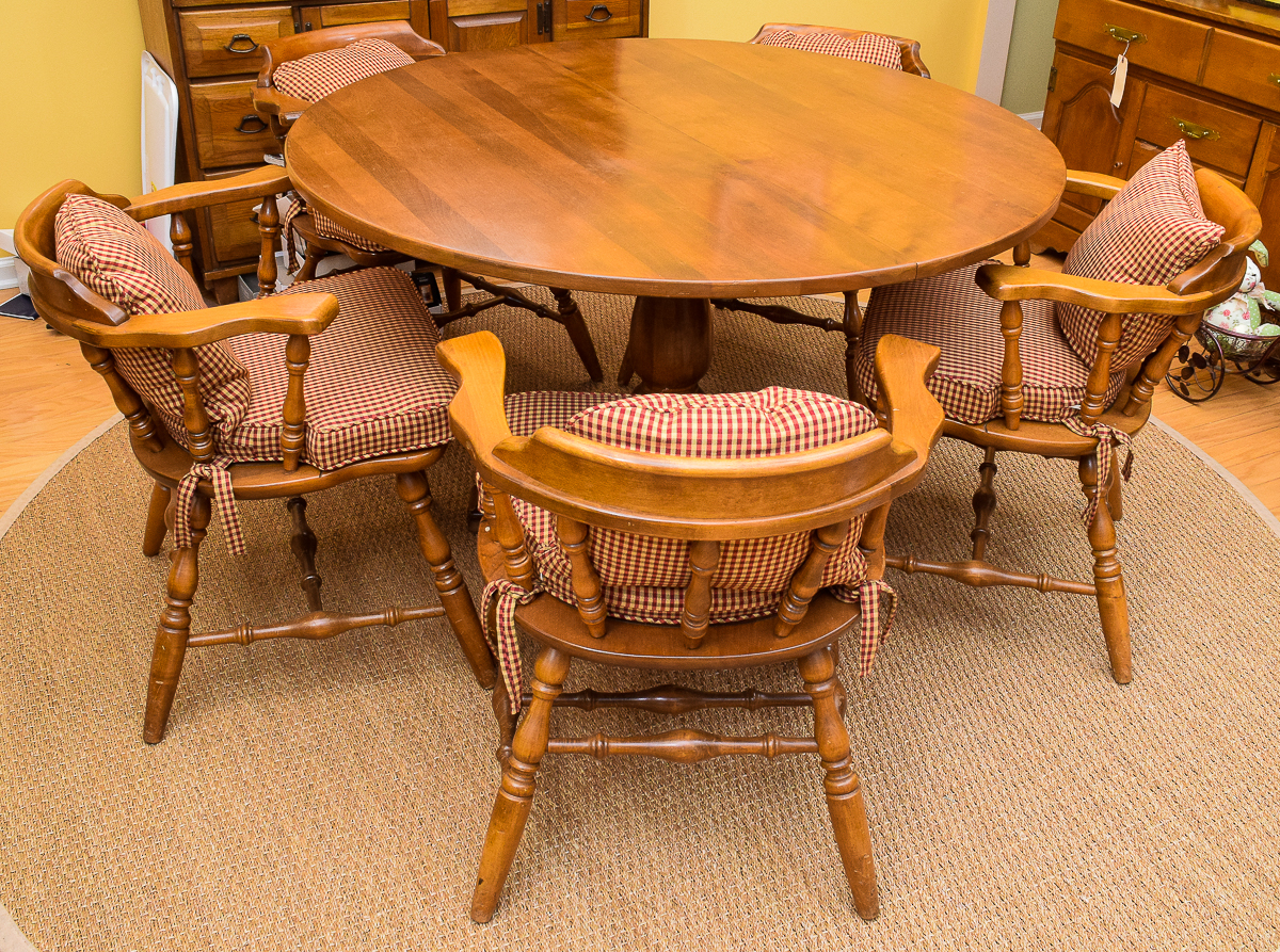 Oak Captains Chairs and Table