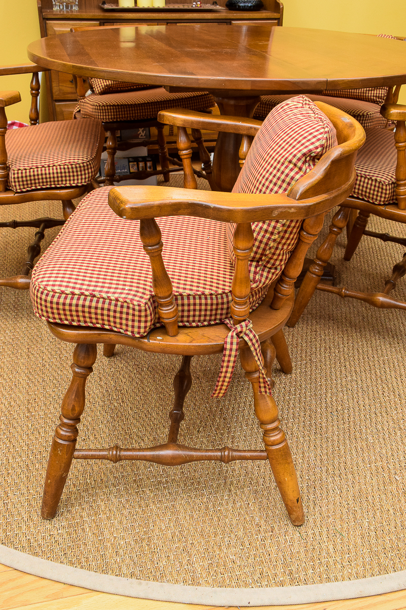 Oak Captains Chairs and Table