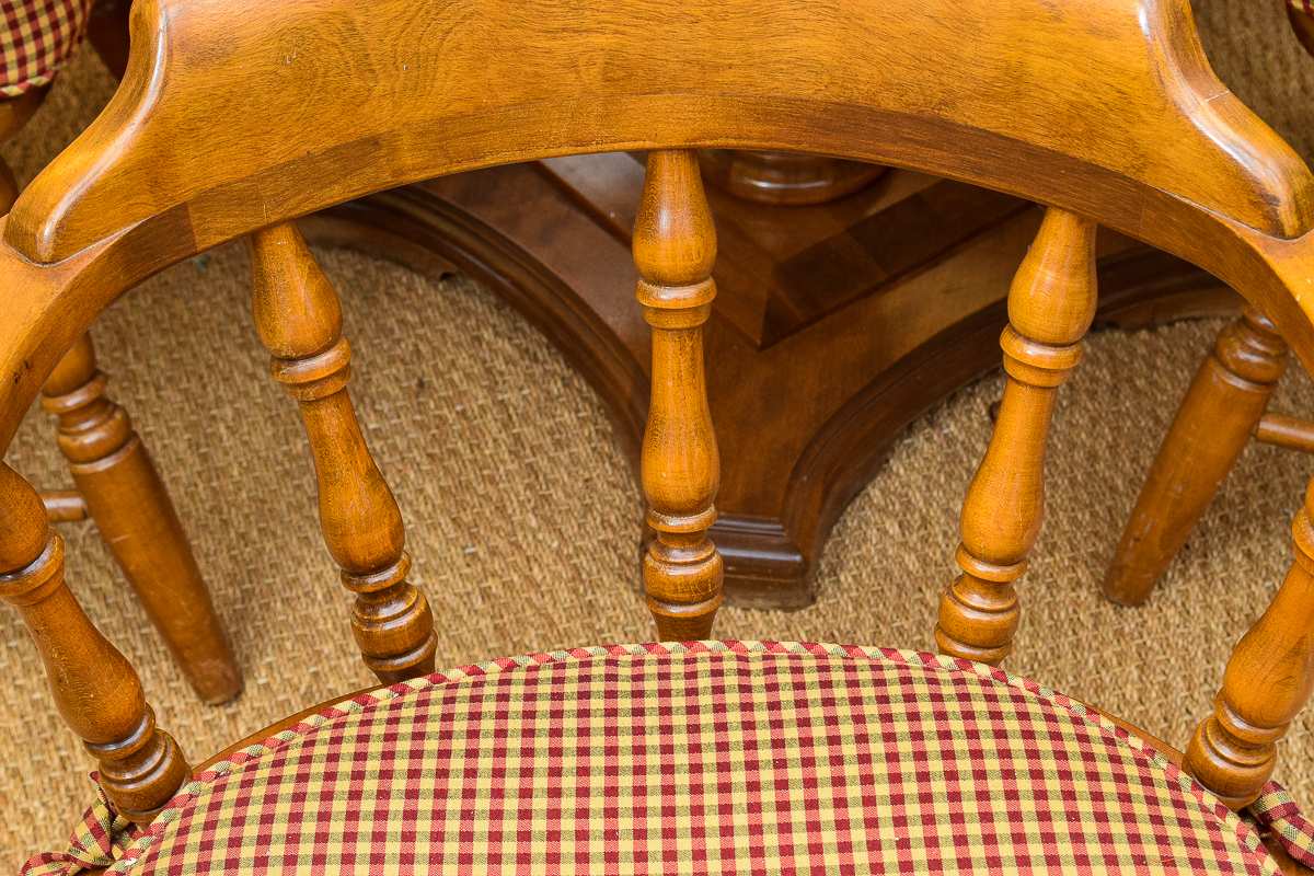 Oak Captains Chairs and Table