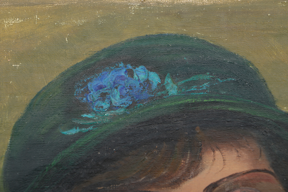 Albert Pels Oil Painting on Unstretched Canvas Portrait of a Woman