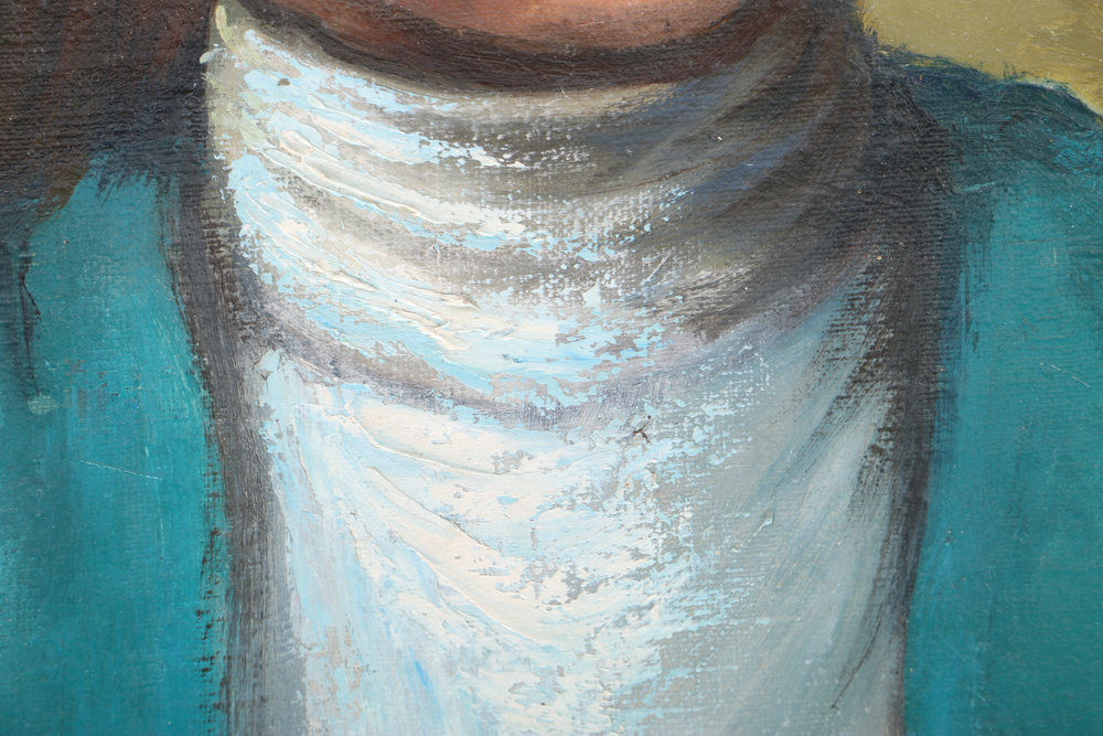 Albert Pels Oil Painting on Unstretched Canvas Portrait of a Woman