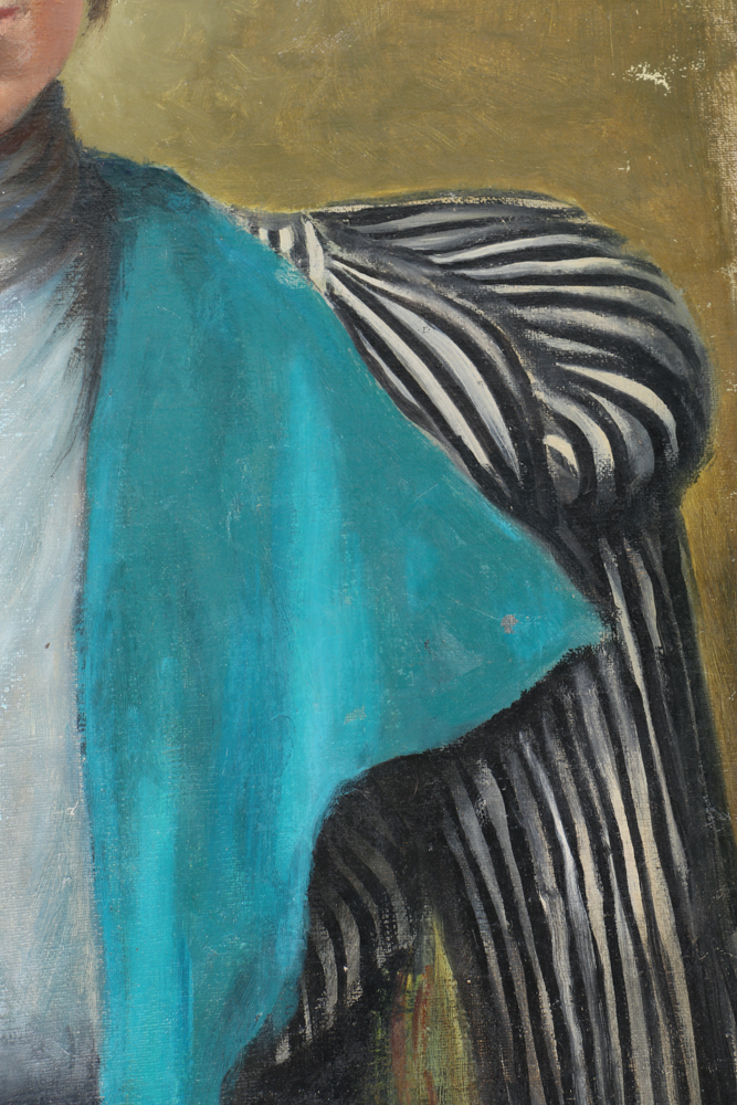 Albert Pels Oil Painting on Unstretched Canvas Portrait of a Woman