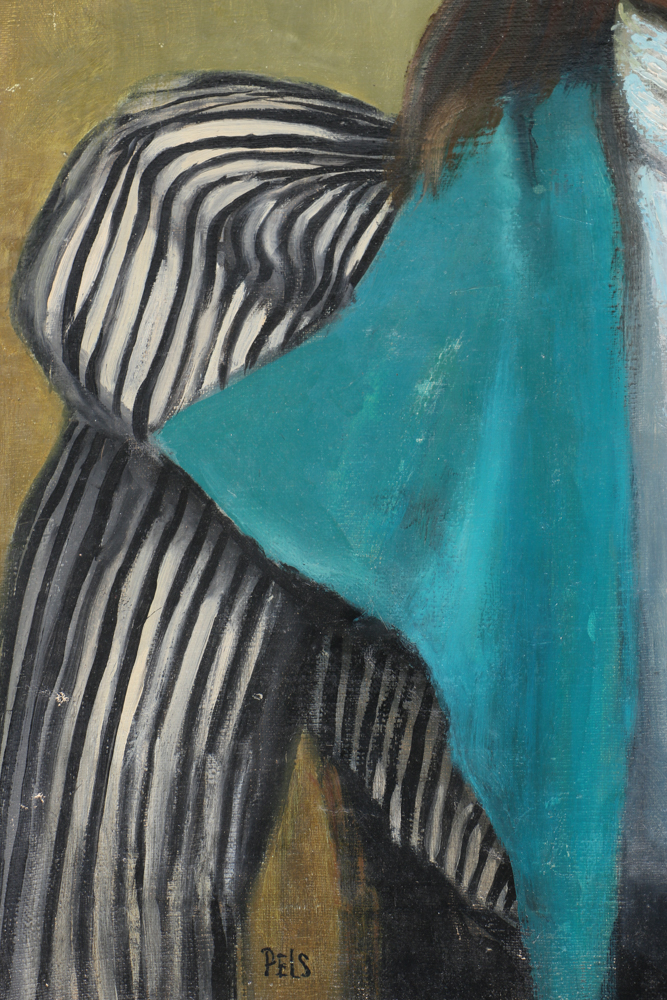 Albert Pels Oil Painting on Unstretched Canvas Portrait of a Woman