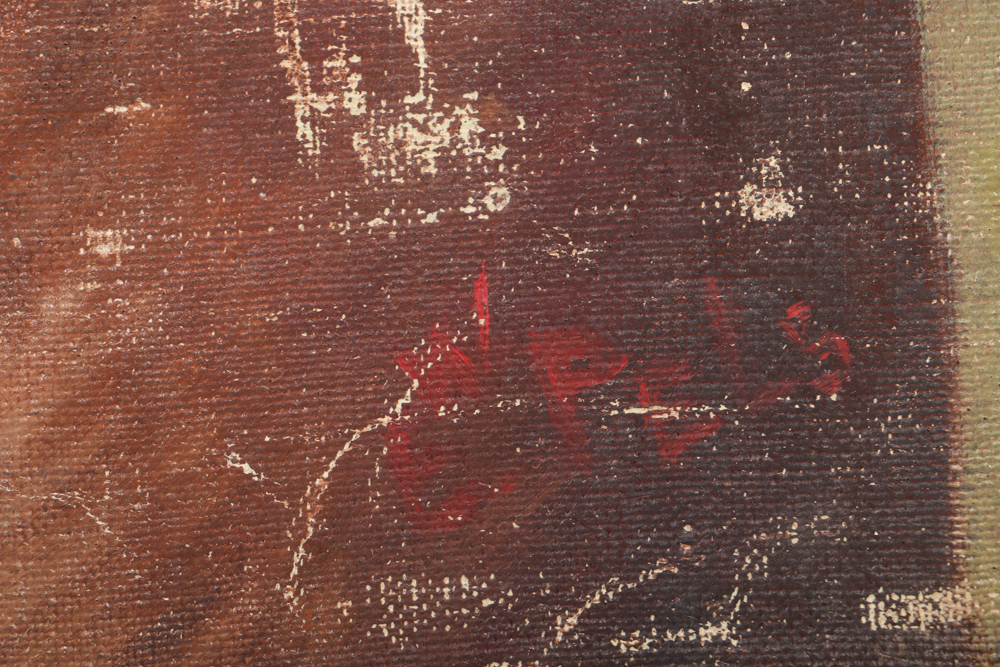 Albert Pels Original Oil Painting on Unstretched Canvas Self-portrait as a Pirate