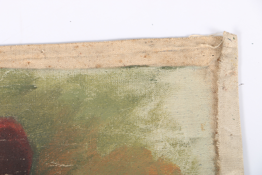 Albert Pels Original Oil Painting on Unstretched Canvas Self-portrait as a Pirate