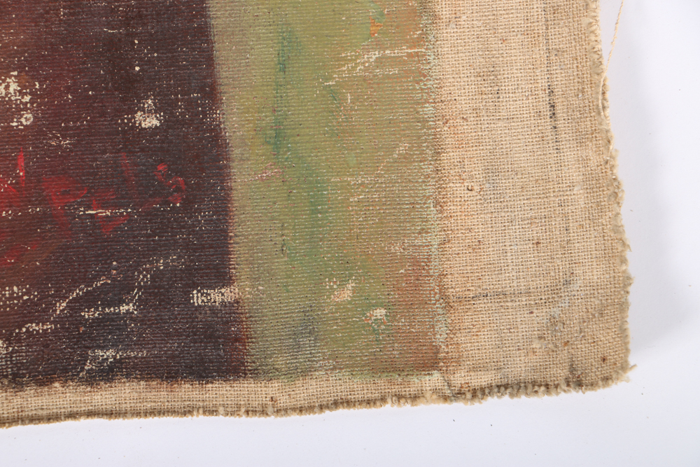 Albert Pels Original Oil Painting on Unstretched Canvas Self-portrait as a Pirate