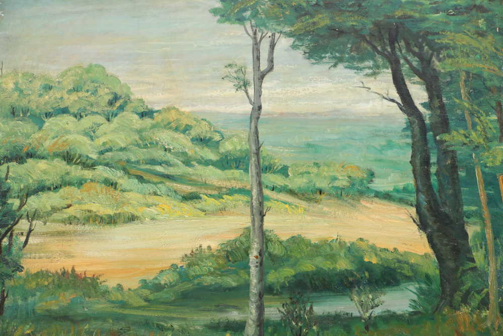 Albert Pels Oil Painting on Unstretched Canvas Ohio Landscape