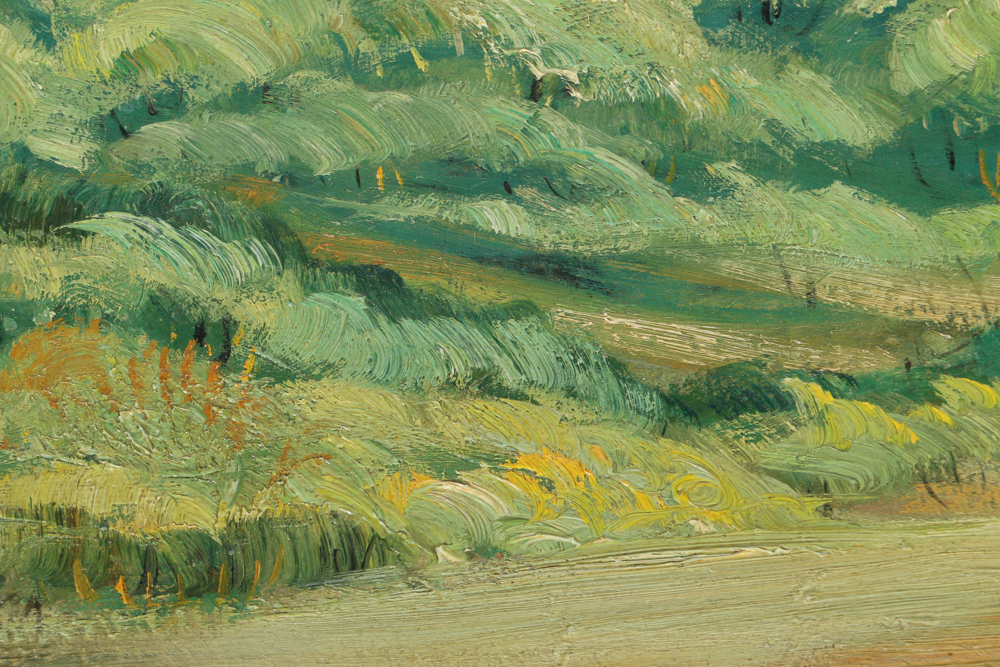 Albert Pels Oil Painting on Unstretched Canvas Ohio Landscape