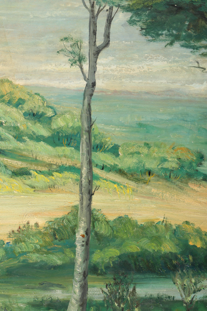 Albert Pels Oil Painting on Unstretched Canvas Ohio Landscape