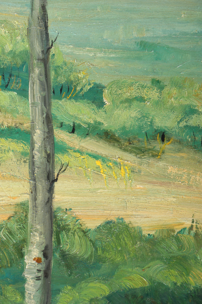 Albert Pels Oil Painting on Unstretched Canvas Ohio Landscape