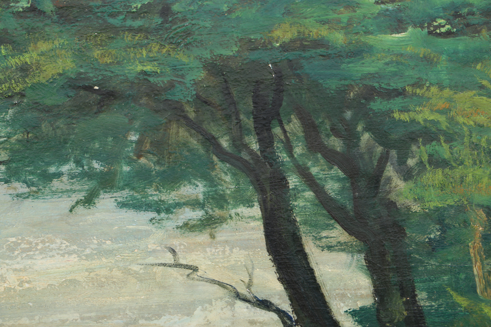 Albert Pels Oil Painting on Unstretched Canvas Ohio Landscape