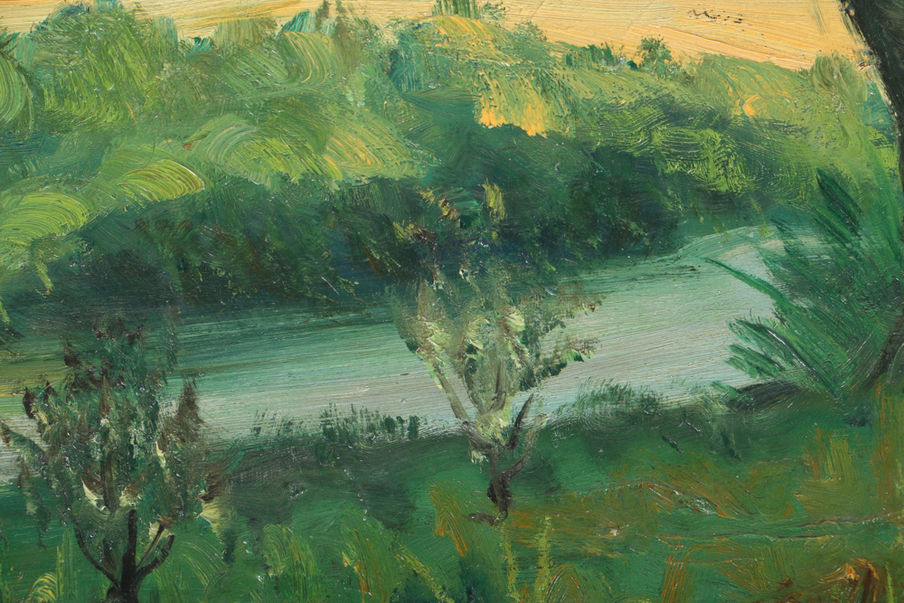 Albert Pels Oil Painting on Unstretched Canvas Ohio Landscape